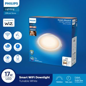 Lampu Downlight philips 4w 9w 12.5w 17w LED WIFI Bluetooth Tunable White 9 Watt Smart 220v Hias