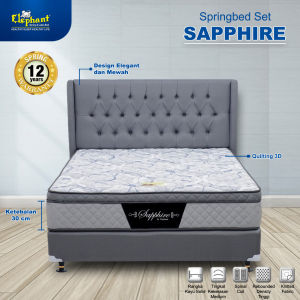 Elephant Springbed Set Saphire  (Khusus Jabodetabek)