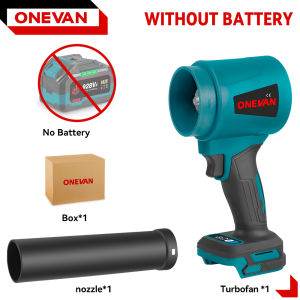 ONEVAN Brushless Electric Turbo Blower Car Dryer 300M/S Violent Jet Fan Handheld Dust Blowing Tool For Makita 18V Battery