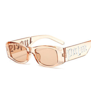 Teybren Punk Letters Fashion Sunglasses Rectangle Retro Hip-hop Shades Glasses Summer Hot Girl Sunglass Women Man Driving Eyewear