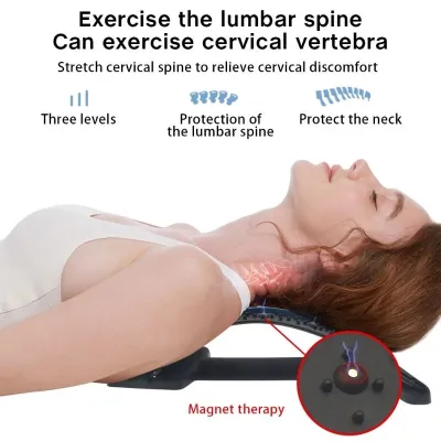 Magnetic Pressure Points Lumbar Traction Orthotic Magic Back Support Stretcher Spine Stretcher-Z291