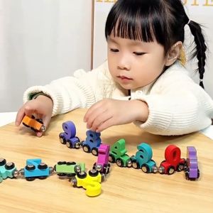 Đồ Chơi Đoàn Tàu Nam Châm 12 Toa Số Đồ Chơi Thông Minh Giáo Dục Sớm Cho Bé Phát Triển Tư Duy Trí Tuệ
