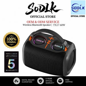 SODLK TX17 Bluetooth Speaker 60W Portable Wireless Speaker with Deep Bass RGB Lights and Bluetooth