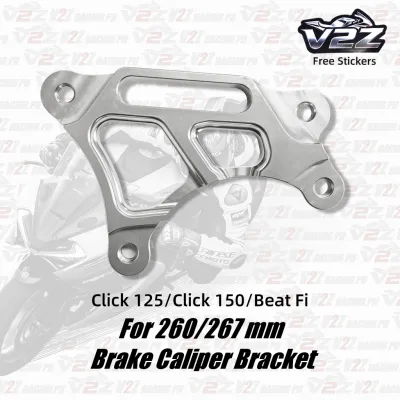 V2Z Motorcycle 260mm Front Brake Disc Rotor for Click V2/V3/Beat - Direct Bolt-On Fitment - Durable Performance - 260 mm Quality Size - Premium OEM Design