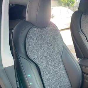 For Tesla Model Y Launch/Juniper 2025 Car Flax Seat Pad Cover Comfortable Non-slip Breathable Front Rear Seatback Cushion Mat