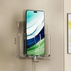 Mobile Phone Wall Holder Universal Cellphone Charge Storage Box Organizer TV Remote Control Hanging Stand Bracket Charging Dock