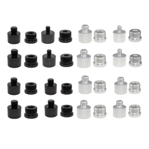 5/8 3/8 1/4 Microphone Stand Adapter Screws Easy Installation Microphone Stand Screws Converter for Cameras Tripod Stand