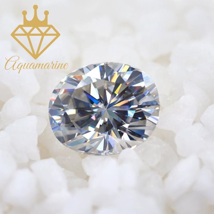 (Size 10x14 mm) Kim cương nhân tạo Moissanite giác cắt Oval