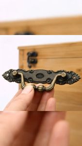 Nurm Bronze Color Classical Vintage Retro Carving Drawer Handle Cabinet Furniture Handle 1Pc