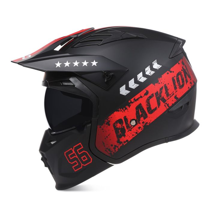 Street Fighter Multi-purpose Combination Helmet Retro Motorcycle Helmet ...
