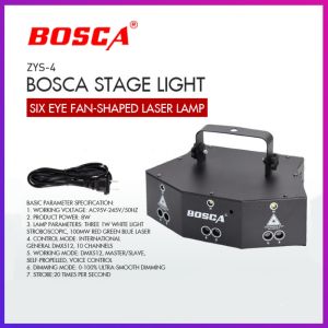 BOSCA Stage Light Six Eye Fan-shaped Laser Lamp Stage equipment DJ Bar Party ZYS-4