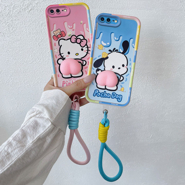 Compatible with apple iPhone plus 8plus phone case Shockproof Silicone  Phone Hard Case Large wavy cartoon pattern cover Lazada PH