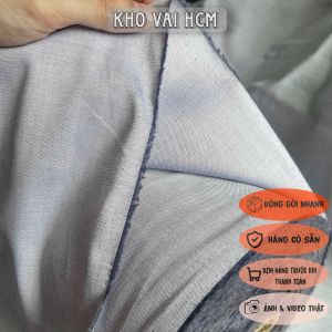 Vải Linen Mịn Cotton 100% Màu Xám Trắng Khổ 1m45 - Thấm Hút Mềm Không Giãn Dày Vừa - SơMi