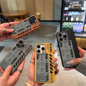 Phone Case For Samsung A04S A14 A15 A16 A17 A23 A24 A26 A32 A36 A53 A54 A55 A56 Casing Samsung A02S A03S A03 A04E A04 A05 A05S A06 A07 A12 A125 A13 A13LIE M02S M04 M13 M05 M14 M12 M23 Fashion Airfare Leather Soft Case Cover PWJK1025A