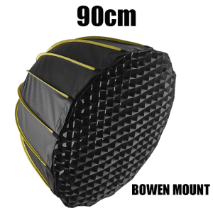 ซอฟท์บ็อกซ์พาราโบลา 500W 90/120 ซม. พร้อมเมาท์รังผึ้ง สําหรับไฟถ่ายภาพ