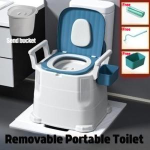 Portable Toilet Elderly Pregnant Women Patient Toilet Mobile Foldable Plastic Toilet