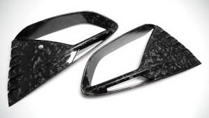 mv1 Carbon Fiber Car Front Bumper Fog Light Side Air Intake Vent Outlet Cover Trim For Lotus Emira v6 i4 2022-2024 Accessories 6M2T5
