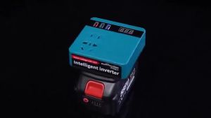 150W Power Inverter DC 18V-21V to AC 220V Lithium Battery Inverter with Dual USBQC 3.0(for Makita)