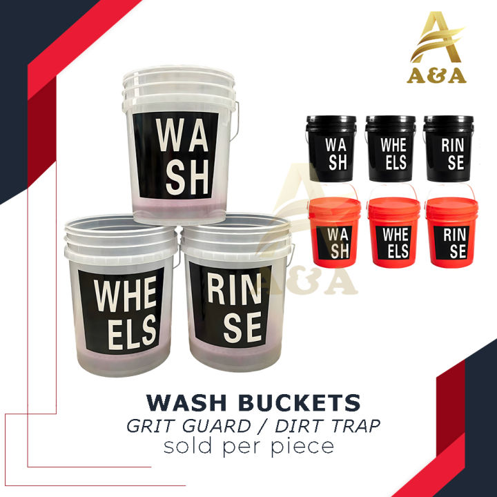 Detailing bucket car wash buckets with dirt trap Lazada PH
