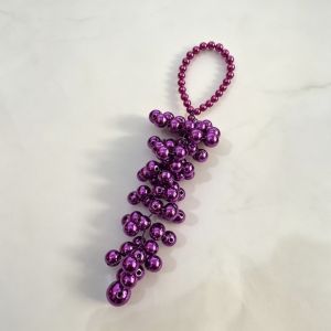 NALANILI Hạt cườm nhiều màu dây chuyền ngọc trai hình quả nho Nghề thủ công Uốn dây sắt Dây chuỗi hạt trang trí Giáng sinh Thanh lịch Dòng sản phẩm hạt cườm Móc khóa túi xách Dành cho cây thông Noel