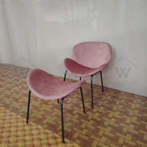 Wfurniture Relax chair designer lazy sofa single sofa with stool manicure chair sofa kerusi malas