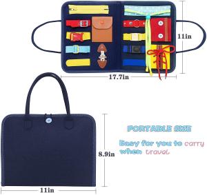 KiddoZone Bảng Bận Rộn Cho Bé Đồ Chơi Montessori Cho Trẻ Mới Biết Đi Đồ Chơi Giác Quan Giáo Dục Sớm Phát Triển Kỹ Năng Cơ Bản Quà Tặng