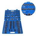 ✨✨EDWARD Tap Die Set  Full Set Thread Hand Tap Wrench and Die Set 110pcs/set Tap and Die Set M2-M18 Screw Nut Thread Taps Dies with Wrench Handle Heavy Duty Hand Tool Kit. 