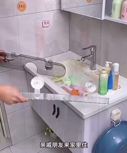 AE Five-pointed star suction cup shelf no-drill wall-mounted shelf for bathroom sink and home use