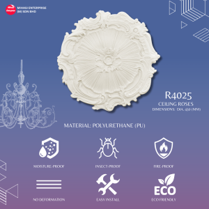 R4025 CEILING ROSES | CEILING ACCESSORIES | HIASAN SILING | CEILING CENTRE ROSE