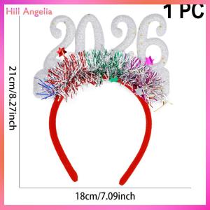 [Hill Angelia] 1 4pcs 2026 long lanh số headbands dải màu sao Headband Giáng sinh năm mới của Đêm Trước trang trí bên cho người lớn và trẻ em