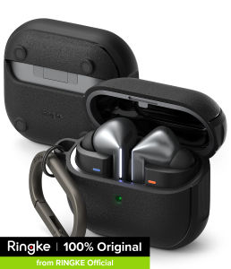 Ringke Onyx Mag Case for Galaxy Buds 3 / 3 Pro / 3 FE - Rugged TPU Protective Case with Matte Anti-Slip Texture Key Ring Carabiner and MagSafe Charging Compatibility