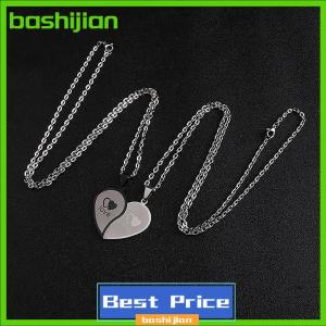 bashijian Cặp vợ chồng đồ trang sức dây chuyền trái tim vài Vòng cổ thép không gỉ khắc tình yêu Mặt dây chuyền vòng cổ Ngày Valentine