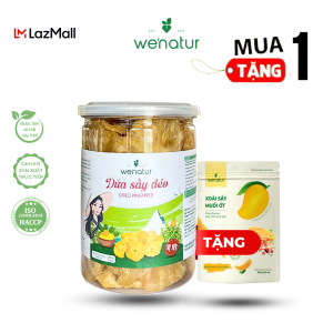 [Mua 1 tặng 1] Dứa Sấy Dẻo Nguyên Vị wenatur 270g (tặng 1 Xoài sấy muối ớt 100g)