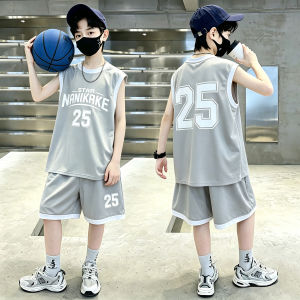F-16 Kids Basketball Outfit Set - Korean Style Sleeveless Vest Two-Piece Loose Quick-Dry Sports Set