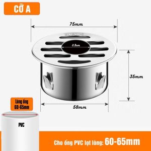 Bộ thoát nước máy giặt lắp ống PVC thoát sàn chậu rửa chặn rác Inox Sus 304 Minh House