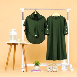 Abaya set Kids Gamis Anak Jersey Premium Usia 2-10 Tahun