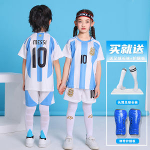 Bộ đồng phục bóng đá trẻ em áo đấu Messi Ronaldo cho bé trai đồng phục tập luyện cho các lớp trường tiểu học đồng phục đội tùy chỉnh in ấn