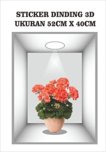 STIKER DINDING UKURAN 52X40CM MOTF BUNGA ROS BEBAS PILIH MOTIF YA BUNDA