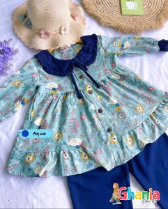 One set Anak Setelan Anak Muslim Ghania oneset untuk Anak Usia 1-8 thn by Mysha Kids Muslimah