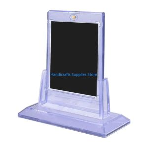 Kirilgu High Clarities Card Protectors With Display Base Anime Collectible Display Stand Holders For Game And Anime Memorabilia 4P7H5