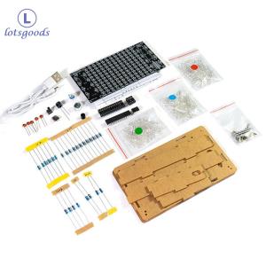【New Arrival】HU-052 DIY Solder Project Spectrum DC 5V USB Mini Electronic Display Spectrum Display Light DIY Part for Learning Solder