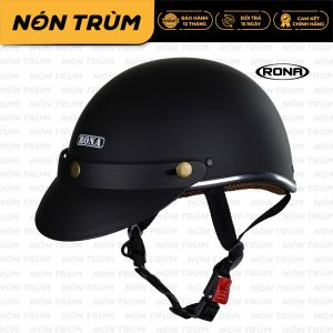 SHOPDAN Mũ Bảo Hiểm 1/2  Hali Viền Bạc – Chính Hãng – Nam Nữ Đi Xe Máy – Nón Trùm Thời Trang