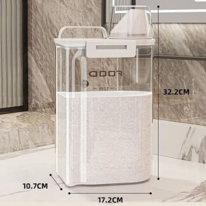 COLLOCATE DIAGONAL76AL9 กันอากาศเข้า เครื่องจ่ายผงซักฟอก โปร่งใสโปร่งใส พร้อมสติกเกอร์การ์ตูน กล่องเก็บน้ำยาซักผ้า อุปกรณ์อเนกประสงค์ พลาสติกทำจากพลาสติก ตู้ใส่ผ้า อุปกรณ์ห้องซักรีด