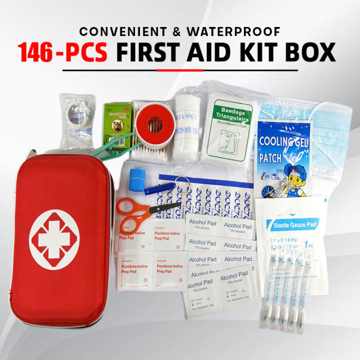 【Anesidora】146PCS First Aid Kit Set Emergency Kit Outdoor Car Family ...