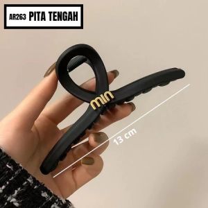 Fyngalery ♛ Jedai Jepit Rambut Wanita Jepit Salon Hitam Doff Hair Claw Ukuran Besar DP263