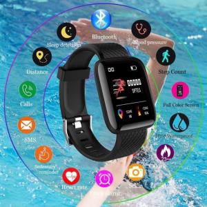 ZLOYI COD【ready stock】original 116plus smart bracelet waterproof fitness tracker watch heart rate sphygmomanometer sphygmomanometer smart bracelet female men