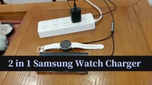 2 in 1 for Samsung Watch Charger25W USB C Fast Charger for Galaxy Watch 8 7/Ultra/6/6 Classic/5 Pro/5/4 /4 classic/3/Active2/1for Galaxy S25 Ultra/S24/S23/S22/S21 and Buds