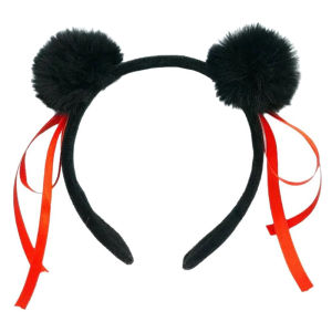 Ne Zha Headband Red Ribbon Solid Hairwear Cartoon Character Cosplay Hair Accessory