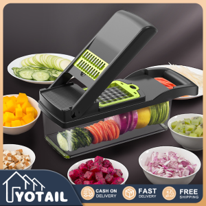 YOTAIL Multifunctional vegetable cutter shredder potato slicer shredder drain basket