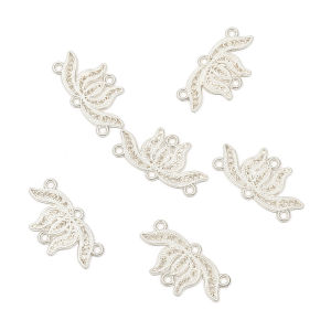 Metal Alloy Lotus Connector Charms Pendant For DIY Jewelry Findings Accessories Handmade Earrings Materials Accessories